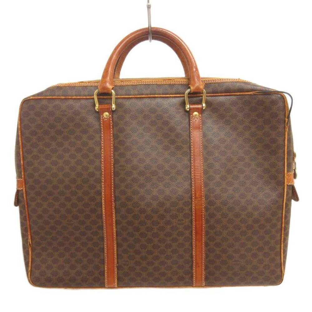 Celine Macadam Briefcase Case Business Bag Brown